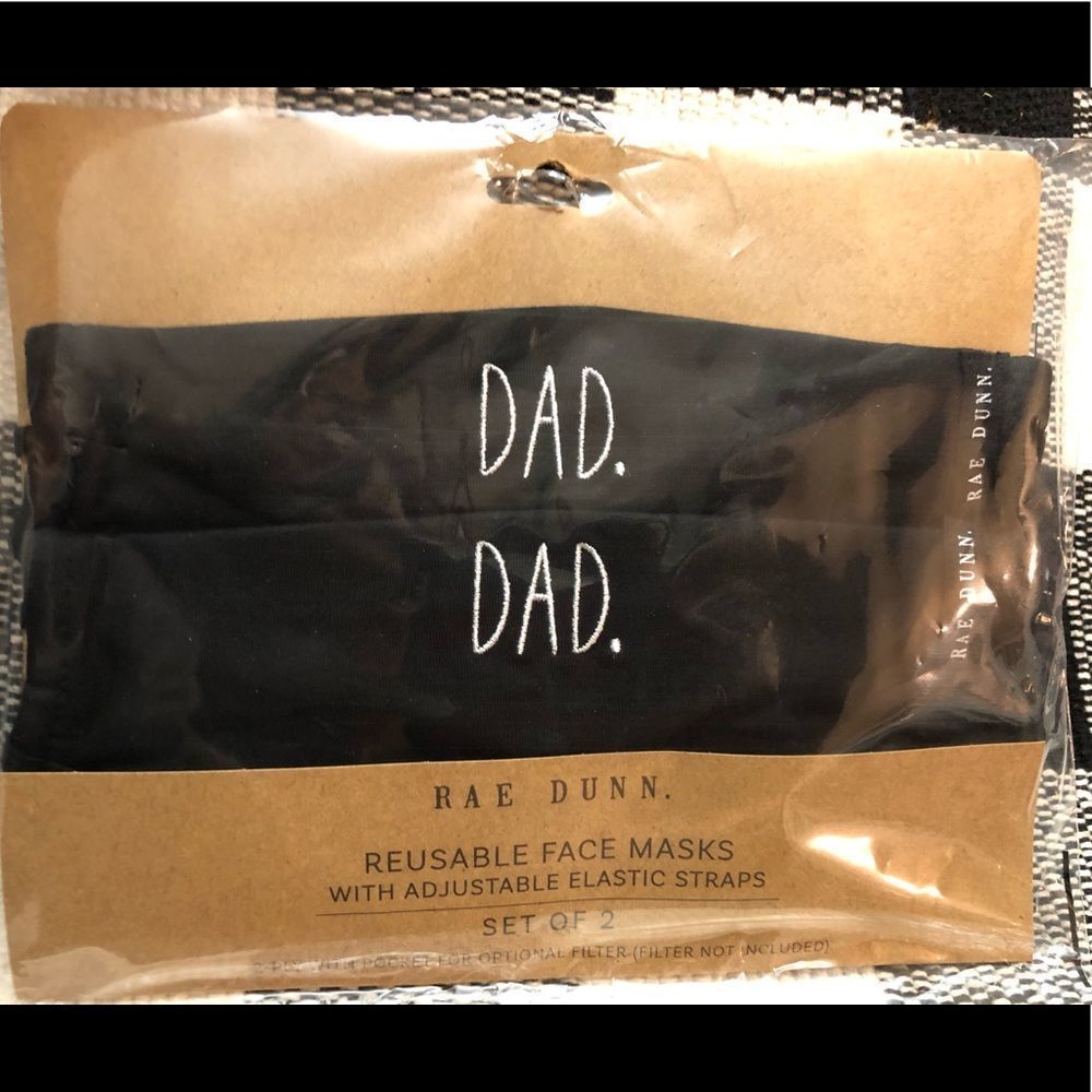 Rae Dunn Face Mask Set - DAD (both are the same)